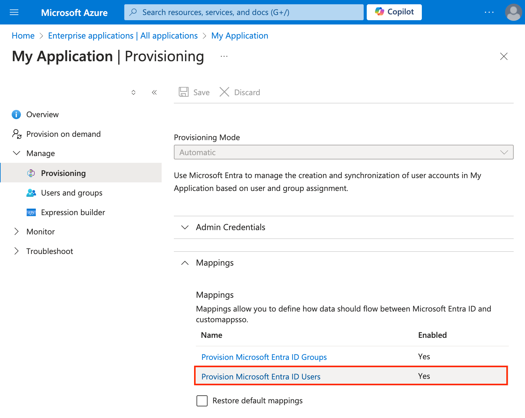 Step 8: User Attributes